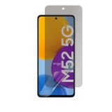 Engo Samsung Galaxy M52 İle Uyumlu Hayalet Ekran Koruyucu, Yandan Görünmeyen Anti-Spy Gizlilik (Privacy) Koruması, 9H Temperli Nano Kırılmaz Esnek Cam, Parlama ve Parmak İzi Önleyici