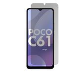 Engo Xiaomi Poco C61 İle Uyumlu Hayalet Ekran Koruyucu, Yandan Görünmeyen Anti-Spy Gizlilik (Privacy) Koruması, 9H Temperli Nano Kırılmaz Esnek Cam, Parlama Ve Parmak İzi Önleyici