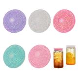 Engorgio Yükseltilmiş Renkli Akrilik Yedek Kapaklar 16oz veya 20oz Cam Bardak, Dökülmeye Dayanıklı ve Yeniden Kullanılabilir Bardak Değiştirme Kapakları Bira Kutuları, Su Bardakları İçme Bardakları ve Bardak