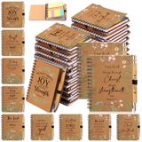 Engrowtic 10 takım Hıristiyan Hediyeleri Toplu Çiçek Dua Kutsal Kitap Dergisi Kadınlar için Dini Spiral İncil Çalışma Defteri, Yapışkan Notlar ile Bambu Tükenmez Kalem Pazar Okulu Kilise Ziyaretçisi