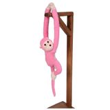 ENHA TİCARET Peluş Maymun Elleri Yapışan Sevimli Oyuncak 70 Cm Pembe