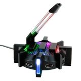 Enhance Profesyonel fare Bungee kablo tutucu, 4 portlu USB hub ve 7 LED ışık modu, kablo yönetimi desteği, rekabetçi e-spor oyunları için gelişmiş hassasiyet ve tasarım