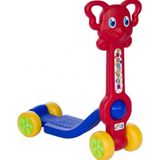 Enhoş Kırmızı Mini 4 Tekerlekli Plastik Fil Scooter