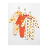 ENİA BABY Enia Baby Bebek %100 Pamuklu Çıtçıtlı Patikli Donut Temalı Tulum