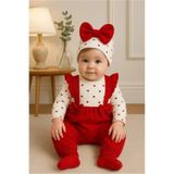 ENİA BABY Kız Bebek Yenidoğan Bebe Takımı Bebek Kıyafeti Penye Şık Model Şapkalı Tulum 3 ay 6 ay