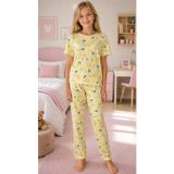 Enie Kız Çocuk Limon Desenli Kısa Kollu Pijama Takımı