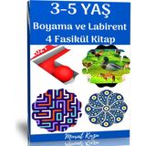 Enine Boyuna Eğitim 3-5 Yaş Boyama Ve Labirent Kitap Seti (4 Fasikül Kitap)