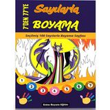 Enine Boyuna Eğitim 7’den 77’ye Sayılarla Boyama Kitabı (100 Sayfa Spiralli Boyama)