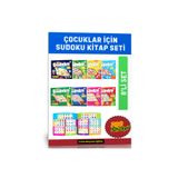 Enine Boyuna Eğitim Çocuklar İçin Sudoku Kitap Seti (3-8 YAŞ İçin- 8 Kitap - 700 Adet Sticker)