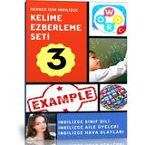 Enine Boyuna Eğitim İngilizce Kelime Ezberleme Modüler Kitap Seti (Sınıf Dili - Aile Üyeleri - Hava Olayları)