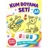Enine Boyuna Eğitim Kum Boyama Seti – 5 Adet Karışık Model