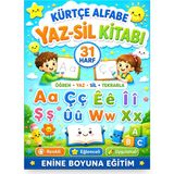 Enine Boyuna Eğitim Kürtçe Alfabe Yaz-Sil Kitabı (31 Harf)