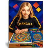 Enine Boyuna Eğitim Mandala Boyama Kitabı (Spiralli – Arkası Boş Bırakılmıştır)