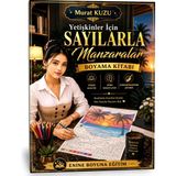 Enine Boyuna Eğitim Yetişkinler Için Sayılarla Manzaralar Boyama Kitabı