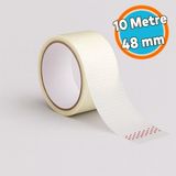 Enine Boyuna Lifli Tamir Bandı 48MM x 10MT Şeffaf Ultra Güçlü Yapışkan Onarım ve Izolasyon Bandı - 1 Adet