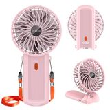 Enituo Taşınabilir El Vantilatörü, Mini El Tipi Fan, 6-15H Soğutma Küçük Kişisel Vantilatör, 180° Katlanabilir Mini Masa Vantilatörü, 4 Sessiz Hız, Çocuk Kadın Erkek Seyahat Dış Mekan Ofis için Boyun