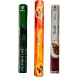 Enjoy Aura 60 Adet Tütsü Çubukları (Amber, Sandal Ağacı, Rain Forest ) Kayık dahil değildir - Siyah