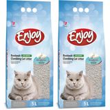 Enjoy Bentonit İnce Taneli Kedi Kumu 10 Lt (Marsilya Sabunlu) (2 paketi)