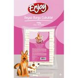 Enjoy Beyaz Burgu Çubuklar Köpek Kemiği 700 Gram (7 Gram x 100 Adet)
