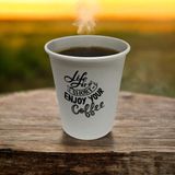 Enjoy Coffee Konseptli Tek Kullanımlık 7 Oz 50 Adet Karton Bardak