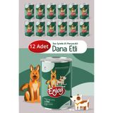 Enjoy Dana Etli Köpek Konservesi, Sos İçinde Et Parçacıklı, 400 gr x 12 Adet EN-K4D
