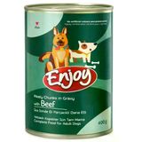 ENJOY Enjoy Sos İçinde Et Parçacıklı Dana Etli Yetişkin Köpek Konservesi 400 gr