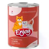 ENJOY Enjoy Sos İçinde Et Parçacıklı Kuzu Etli Yetişkin Kedi Konservesi 400 gr