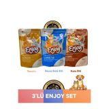 Enjoy Kedi Konserve Maması, Tavuklu/Beyaz Balıklı/Kuzu Etli Sos İçinde Et Parçacıklı, 3x85 gr