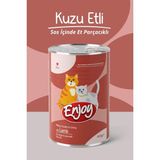 Enjoy Kuzu Etli Kedi Konservesi Sos Içinde Et Parçacıklı 400 gr - Tekli