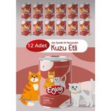 Enjoy Kuzu Etli Kedi Konservesi Sos Içinde Et Parçacıklı 400 gr X12 - 400x12