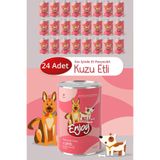 Enjoy Kuzu Etli Köpek Konservesi, Sos İçinde Et Parçacıklı, 400 g x 24 Adet