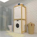 Enjoy Life Doğal Ahşap Naturel Çam Ağacı Çamaşır ve Kurutma Makinesi Için Banyo Rafı