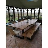 Enjoy Life Enjoy Lifetasarım Yemek - Toplantı - Bar Masası 8-10 Kişilik +Bench - 80 x 180 Cm