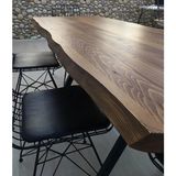 Enjoy Life Tasarım 6 Kişilik Yemek Masası 100X200 Lüx Masa Kütük Masa Vakko Ayak - 80x150