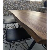 Enjoy Life Tasarım 6 Kişilik Yemek Masası 80X180 Lüx Masa Kütük Masa Vakko Ayak - Çam