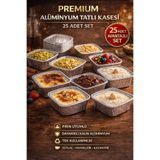 Enjoy Party Store 25’li Alüminyum Sütlaç Tatlı Kasesi – Fırın Uyumlu Dayanıklı Tek Kullanımlık Tatlı Kabı Gıdaya Uygun