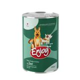 Enjoy Sos İçinde Et Parçacıklı Dana Etli Yetişkin Köpek Konservesi 400 gr