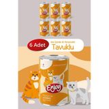 Enjoy Soslu Tavuklu 6x400 gr Yetişkin Konserve Kedi Maması
