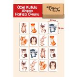 Enjoymydesign Ahşap Zeka Kartları Woodland Eşleştirme Oyunu Hafıza Kartı Ahşap Eğitici Puzzle Oyuncak