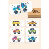 Enjoymydesign Araba Eşleştirme Oyunu Ahşap Iki Parçalı Bebek Puzzle Okul Öncesi Puzzle Eğitici Oyuncak