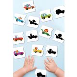Enjoymydesign Gölge Bulmaca Eşleştirme Oyunu Ahşap Iki Parçalı Bebek Puzzle Okul Öncesi Puzzle Eğitici Oyuncak