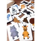 Enjoymydesign Hayvanları Eşleştirme Oyunu Ahşap Bebek Ve Okul Öncesi Eğitici Montessori Oyuncak Kreş Zeka Kartları
