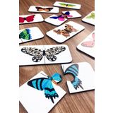 Enjoymydesign Kelebek Temalı Ahşap Iki Parçalı Eşleştirme Oyunu Okul Öncesi Bebek Eğitici Oyuncak