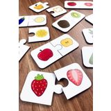 Enjoymydesign Meyveleri Öğreniyorum Ahşap Iki Parçalı Eşleştirme Oyunu Okul Öncesi Bebek Eğitici Oyuncak