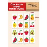 Enjoymydesign Meyveleri Öğreniyorum Ahşap Zeka Kartları Eşleştirme Oyunu Hafıza Kartı Ahşap Eğitici Puzzle Oyuncak