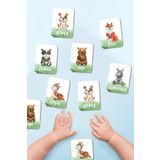 Enjoymydesign Zeka Kartları Orman Hayvanları Eşleştirme Oyunu Ahşap Eğitici Puzzle Oyuncak