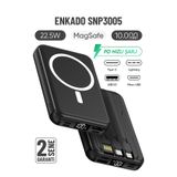Enkado 10.000 Mah Kablosuz Hızlı Şarjlı MagSafe Powerbank LED Ekranlı Dahili Kablolu Powerbank Çoklu Giriş
