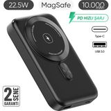 Enkado 3004 10.000 mAh Kablosuz Hızlı Şarj Magsafe Powerbank İnce Magsafe 22.5W Taşınabilir Şarj Cihazı - Siyah