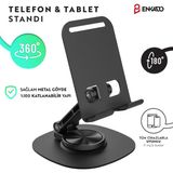 Enkado 360 Dönen Tüm Açılarla Ayarlanabilir Stand Telefon ve Tablet ile Uyumlu Stand Güçlü Masa Üstü Telefon Tutucu Yükseltici
