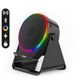 Enkado Ekd-s10 5w İndüksiyonlu Bluetooth Hoparlör Ses Yükselten 2000mah Rgb Işıklı Standlı Speaker Siyah